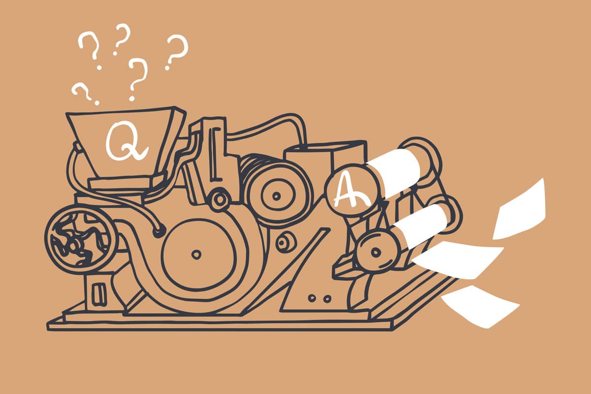 Question and Answer Machine illustration