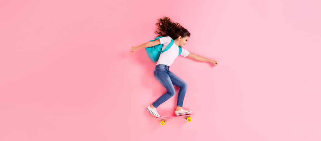 Young girl ready to go back to school